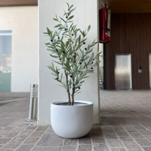 MACETA SAETA 30 BLANCA