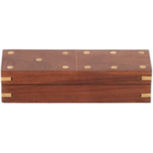 CAJA DE DOMINO DE MADERA